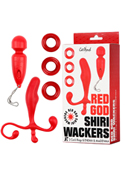 CatPunch RED GOD SHIRI WACKERS 3CockRING & ENEMA & MiniDENMA KIT^bh