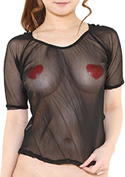 chu-U-chu Costume Collection 透けてるTシャツ 黒／ブラック
