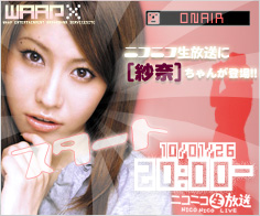 女優「紗奈」のニコニコ生放送